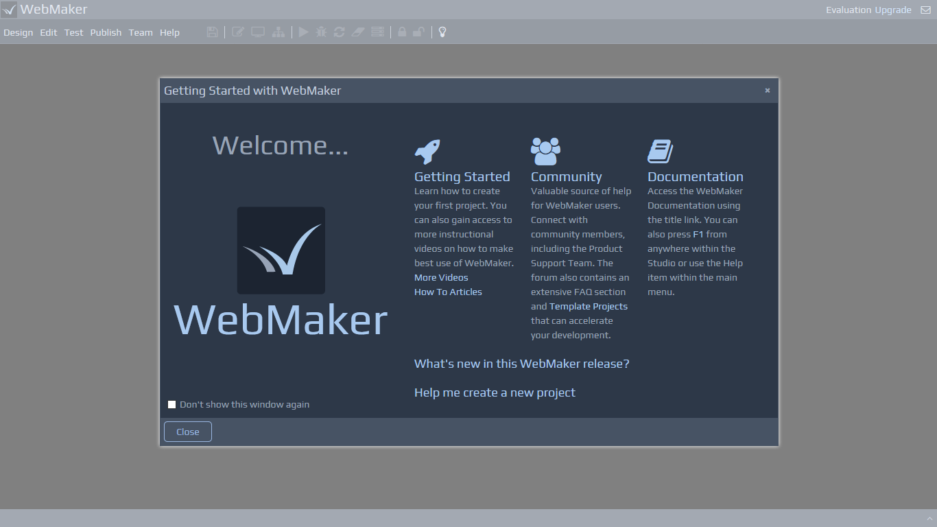 Getting Started with WebMaker
